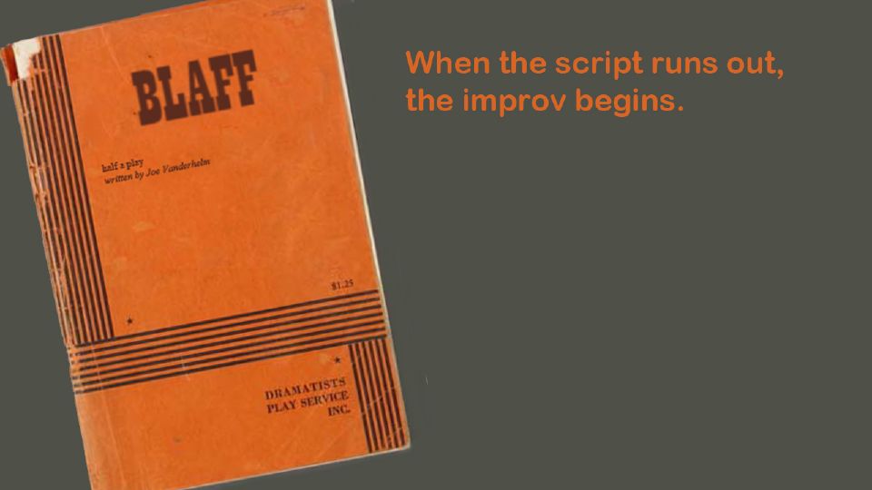 Poster from Rapid Fire Theatre’s 2013/2014 production of Blaff.