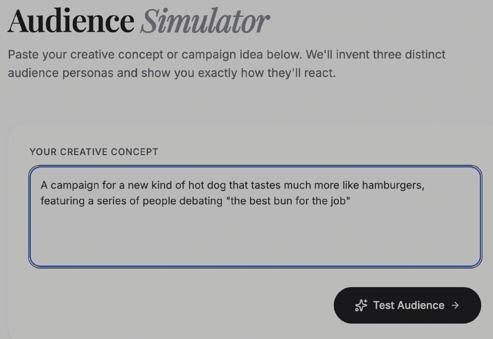 Audience Simulator app
