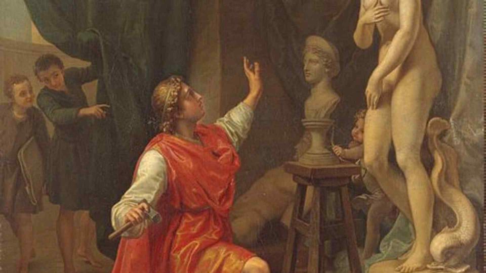 &ldquo;Pygmalion and Galatea&rdquo; (1784), painting by Laurent Pécheux, Hermitage Museum / Wikimedia, Wikipedia.